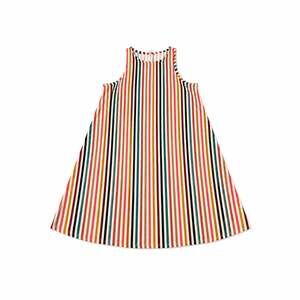 Magic Fit Multicolor Striped Sleeveless A-Line Swing Dress